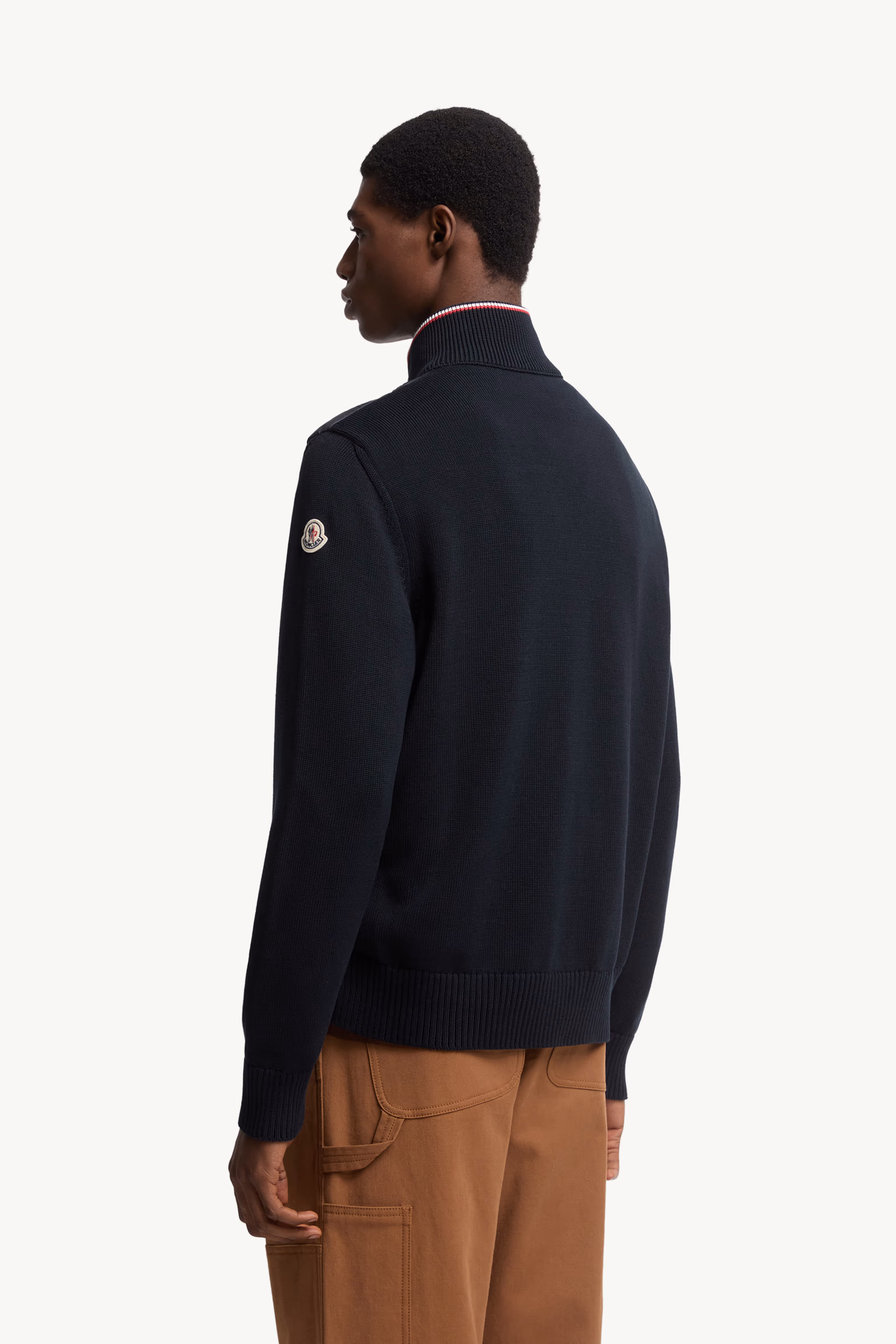 Padded Zip-Up Cotton Cardigan Men Blue Moncler 5